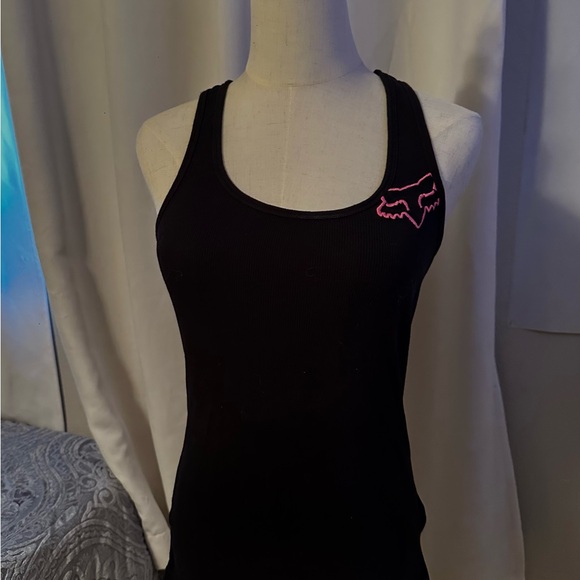 Fox Tops - Fox Women's Black Tank Top with Pink Logo